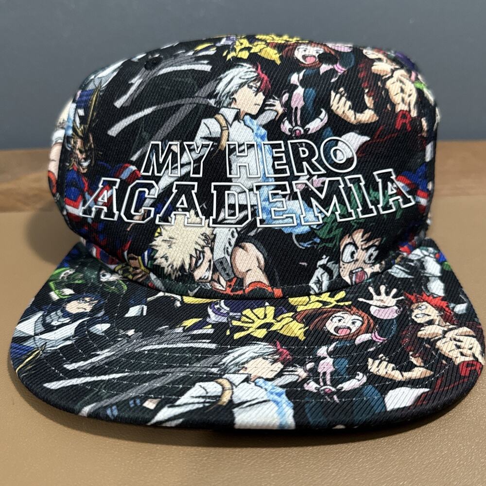 My Hero Academia Hat Cap All Over Print Characters Snap Back One Size
